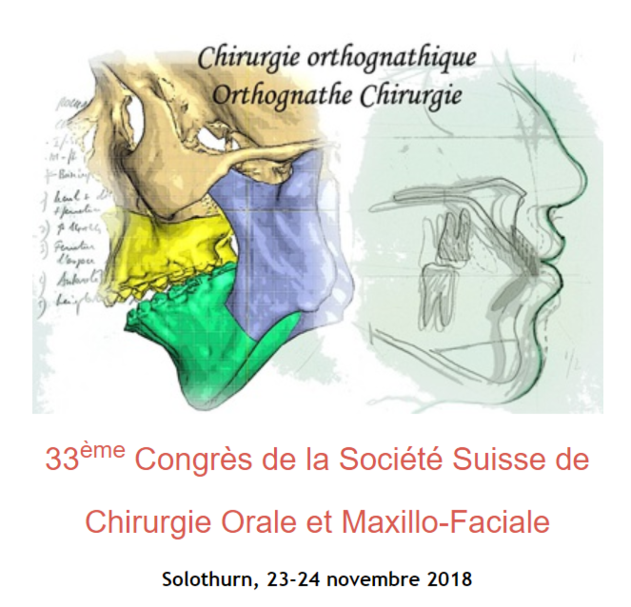 Past event: 33. Jahrestagung / 33ème Congrès de La Société Suisse de Chirurgie Orale et Maxillo-faciale 2018